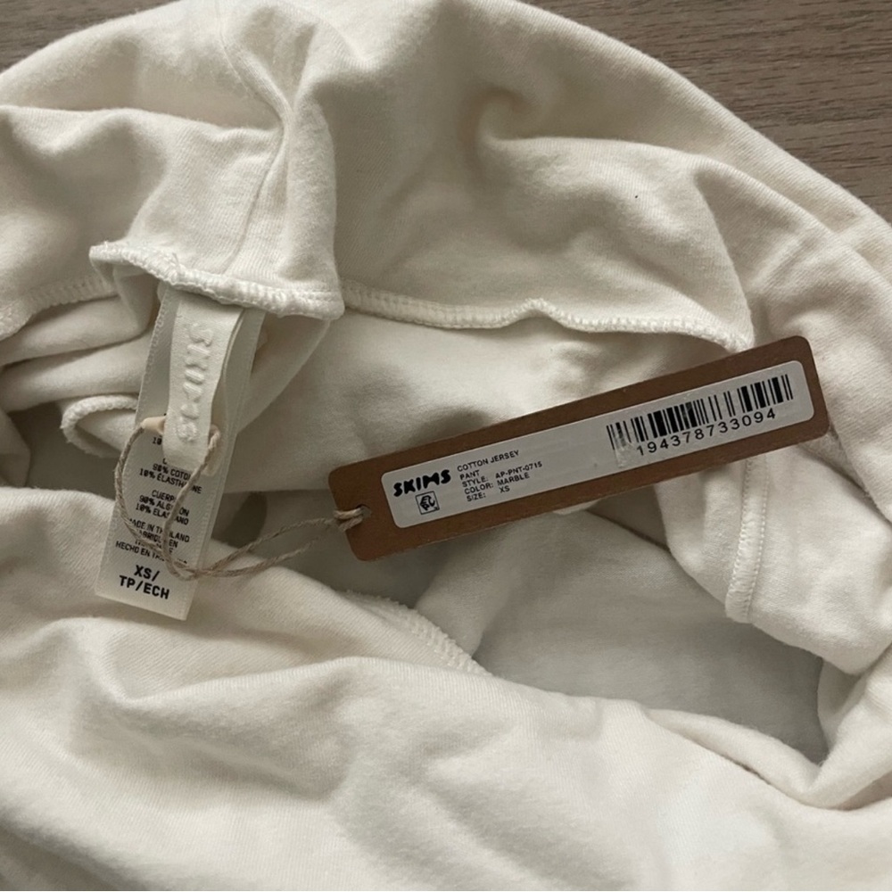 NWT SKIMS Cotton Jersey Foldover Pant in MARBLE sz XS - RARE - Picture 4 of 6